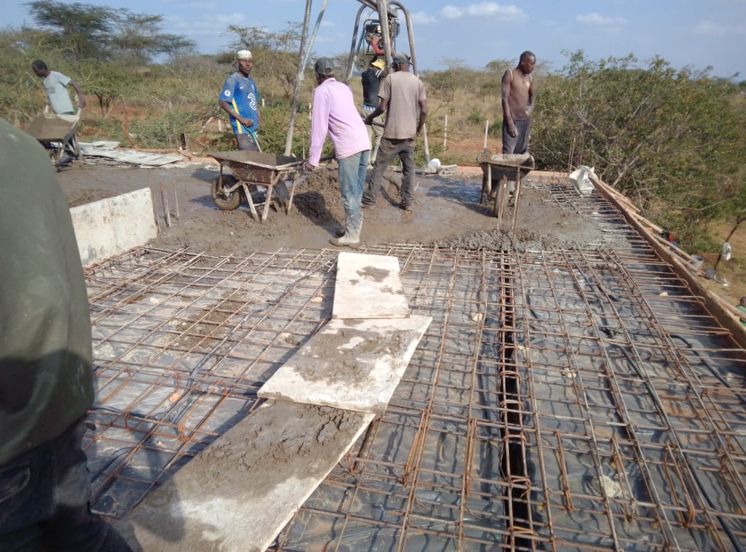 Concrete slab casting