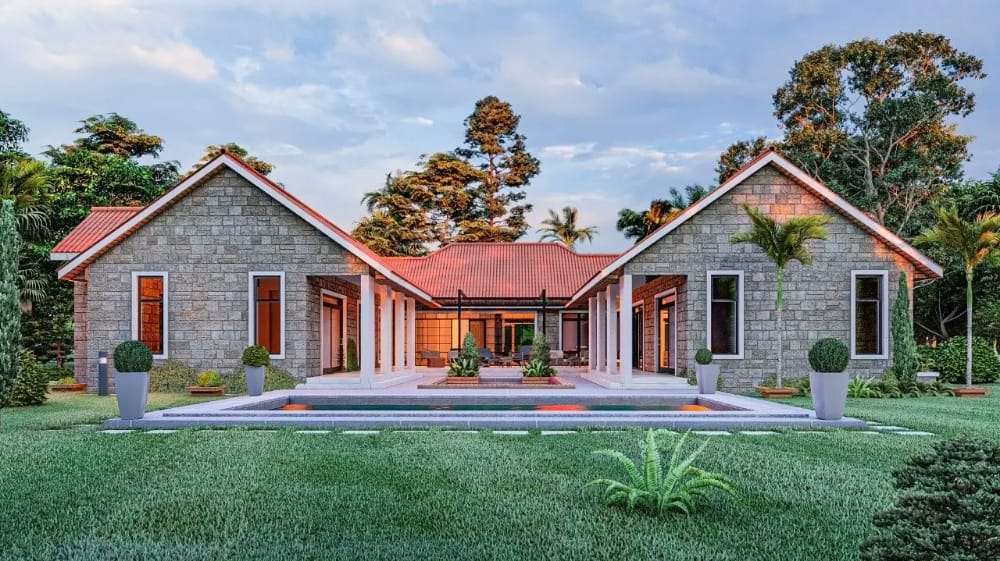 Luxury bungalow architectural design