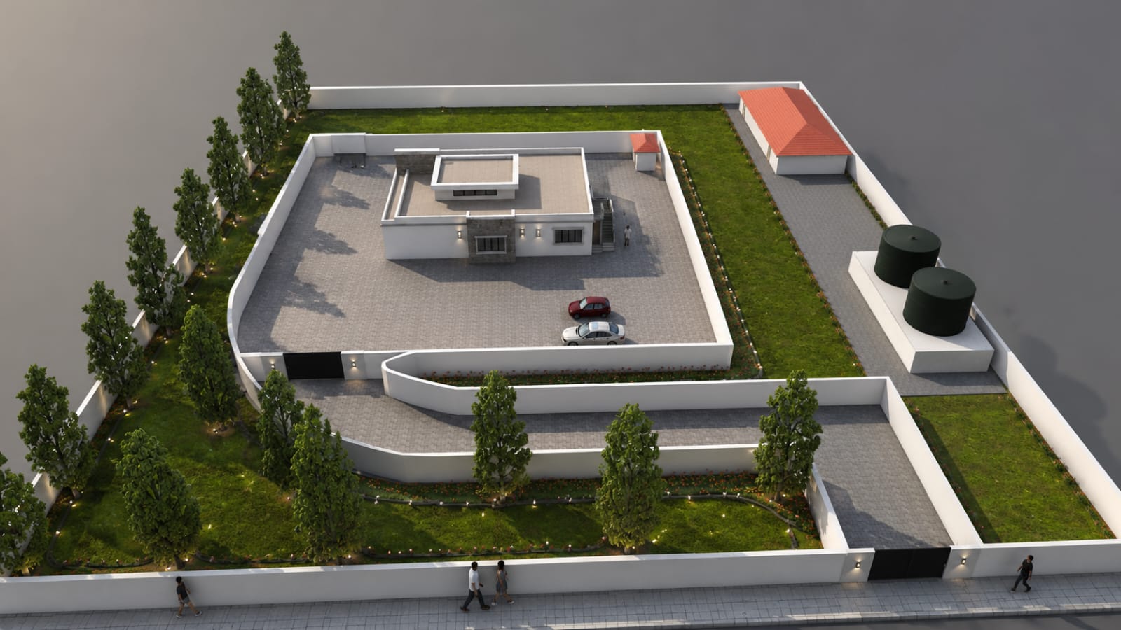 Villa with Garden & Parking Concept