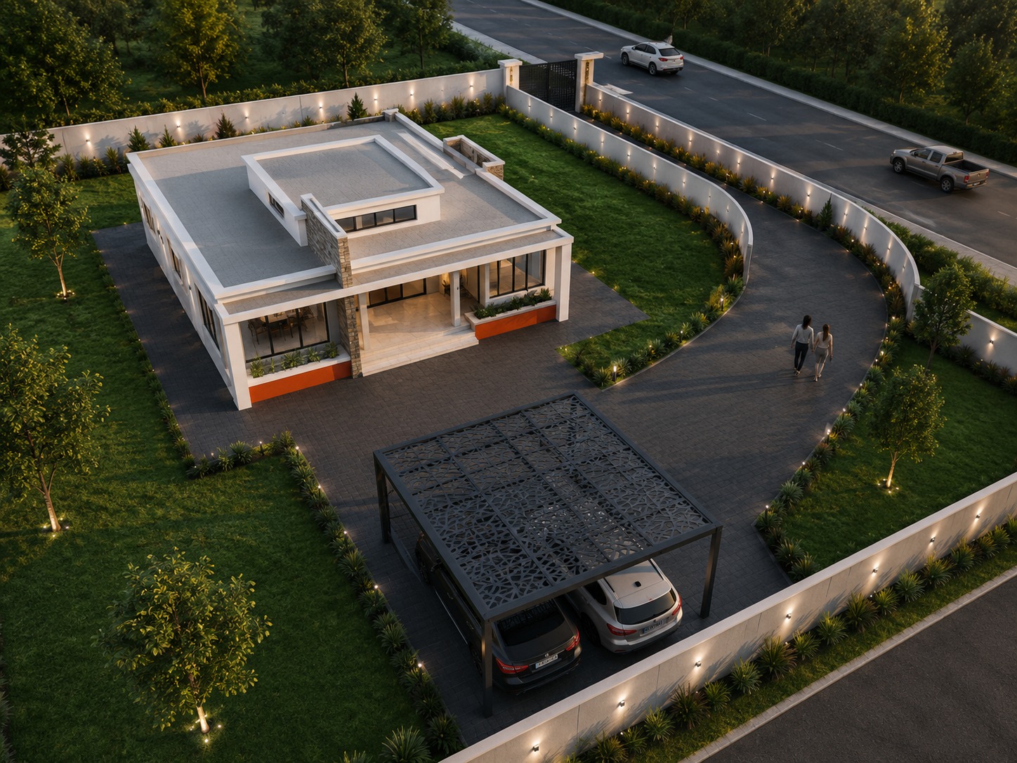 Aerial Residential Compound Concept
