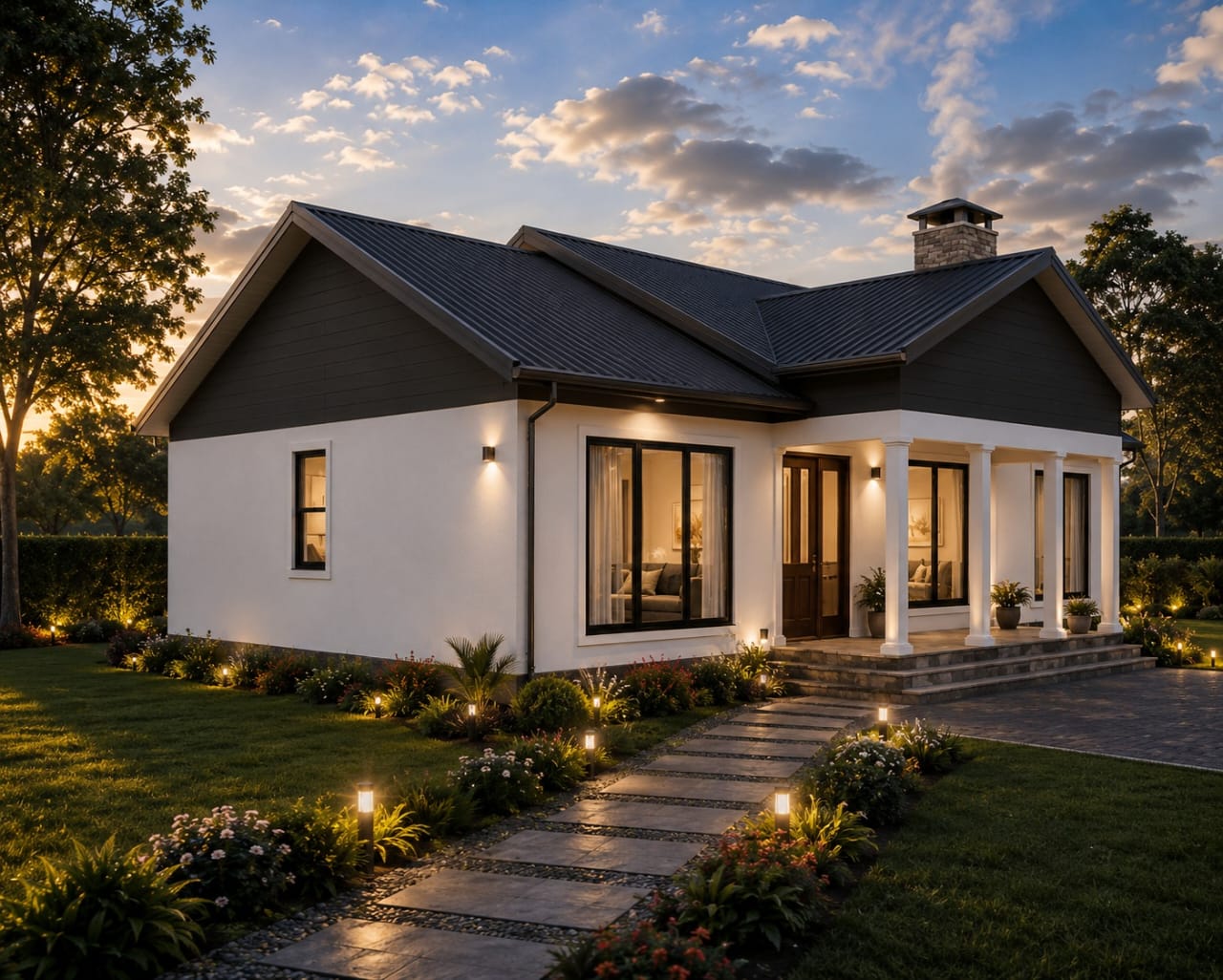 Bungalow Design - Dusk View