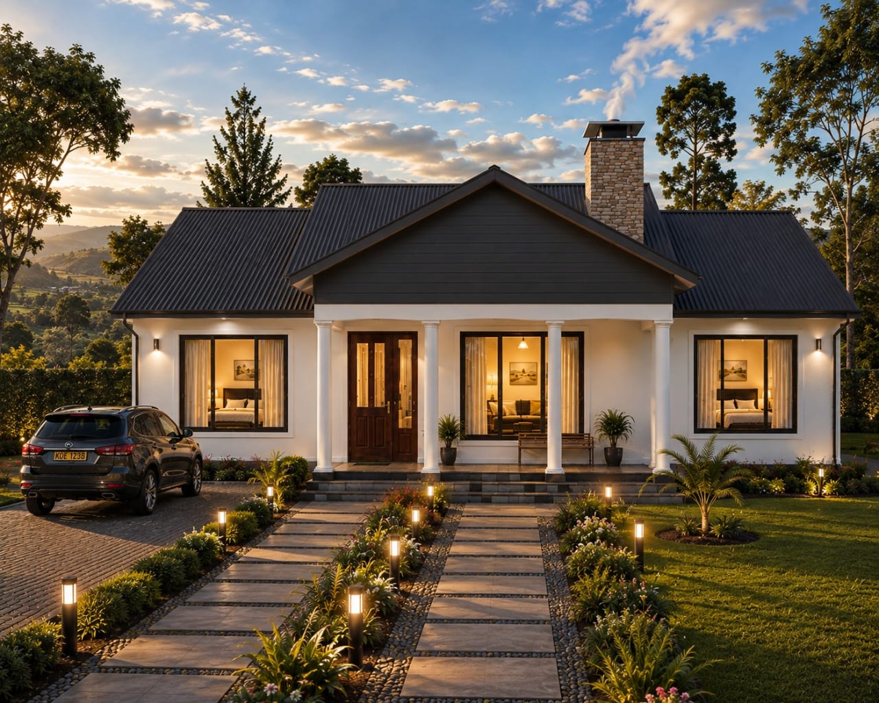 Modern Bungalow - Evening View