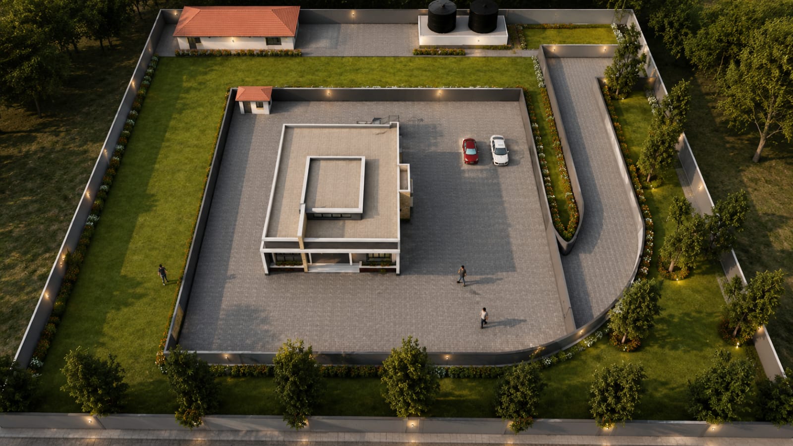 Aerial Walled Compound Concept