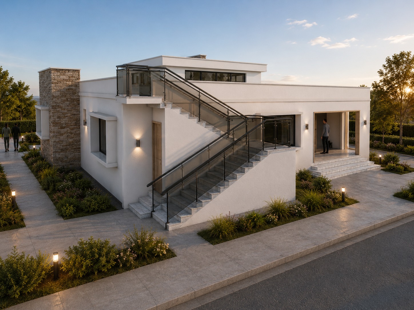 Split-Level Home with Staircase Concept