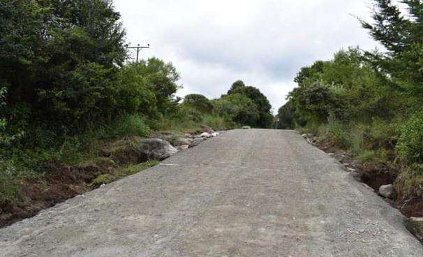 Completed tarmac road