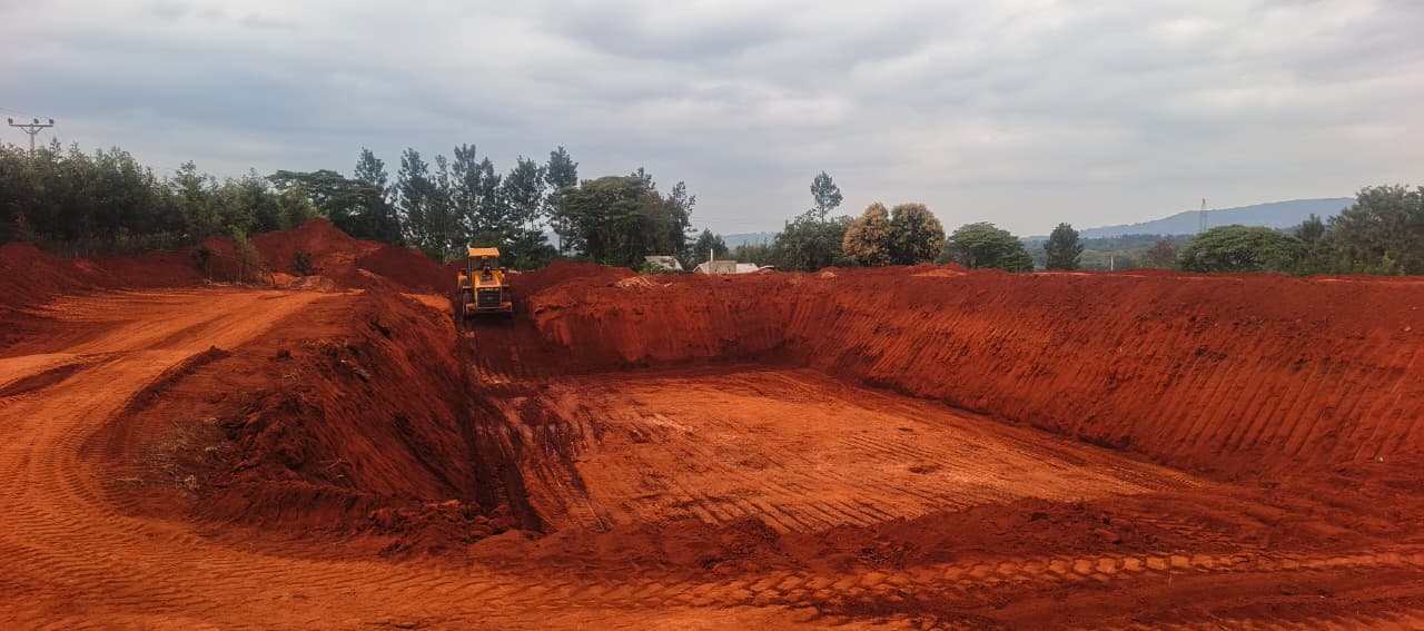 Excavated site ready for construction