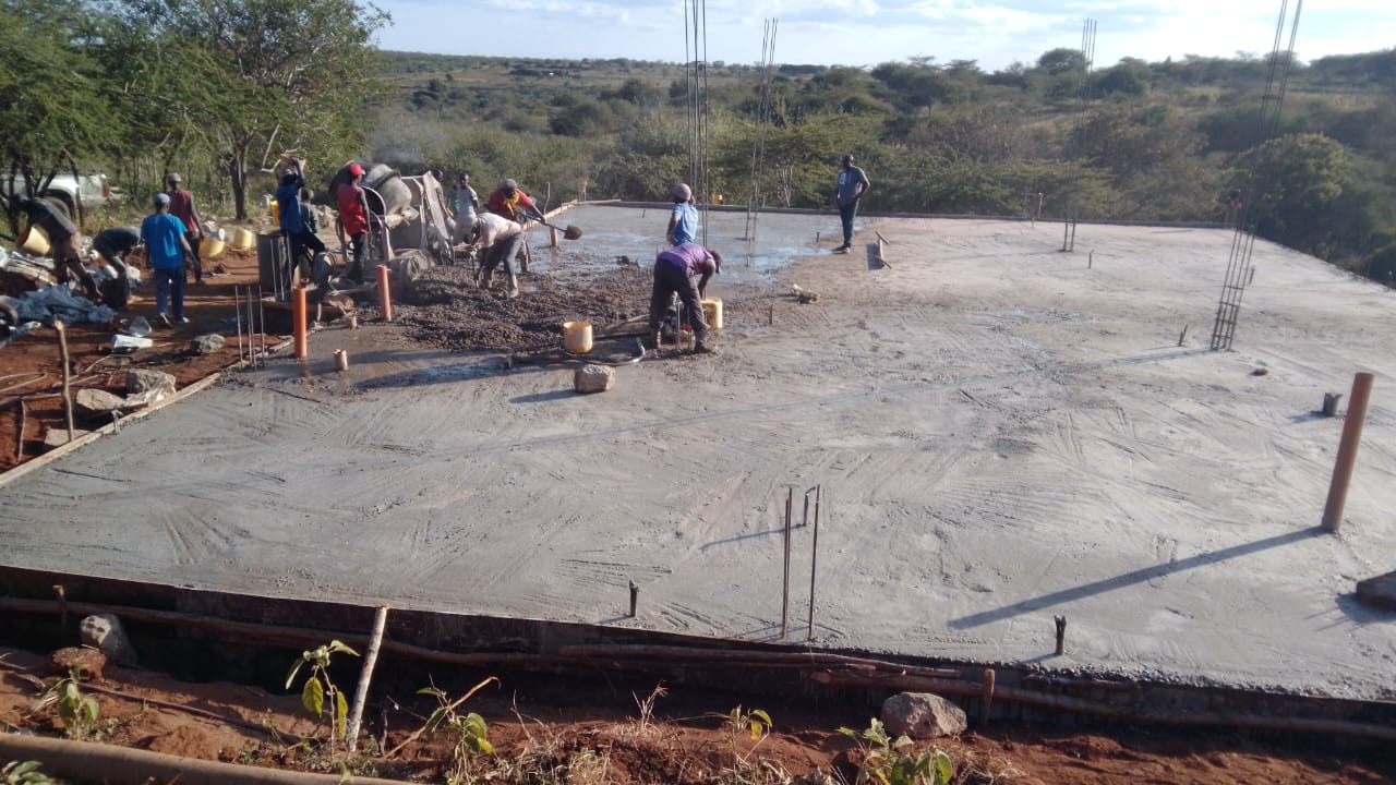 Foundation slab - aerial view