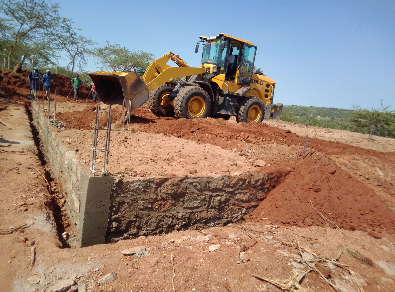 Foundation trench excavation