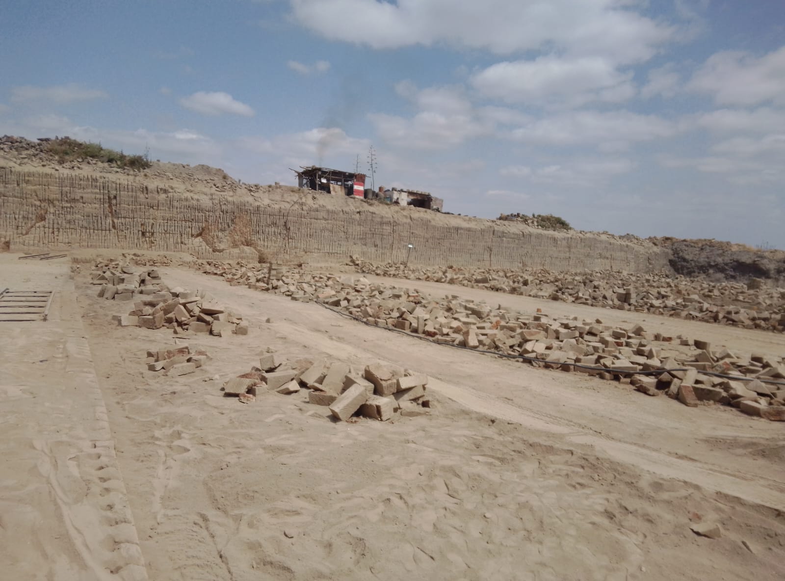 Site clearing aerial view